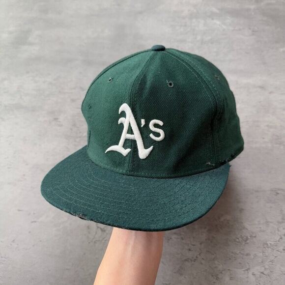 Vintage MLB Oakland A's New Era Diamond 5950 Pro Model 1993 Fitted Hat 7 3/4 - Picture 1 of 8